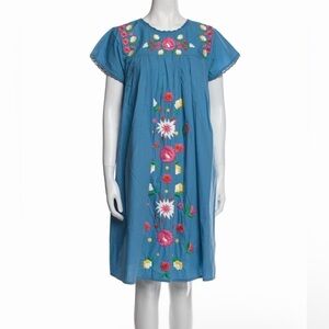 Frances Valentine Embroidered Shift Dress Size XS